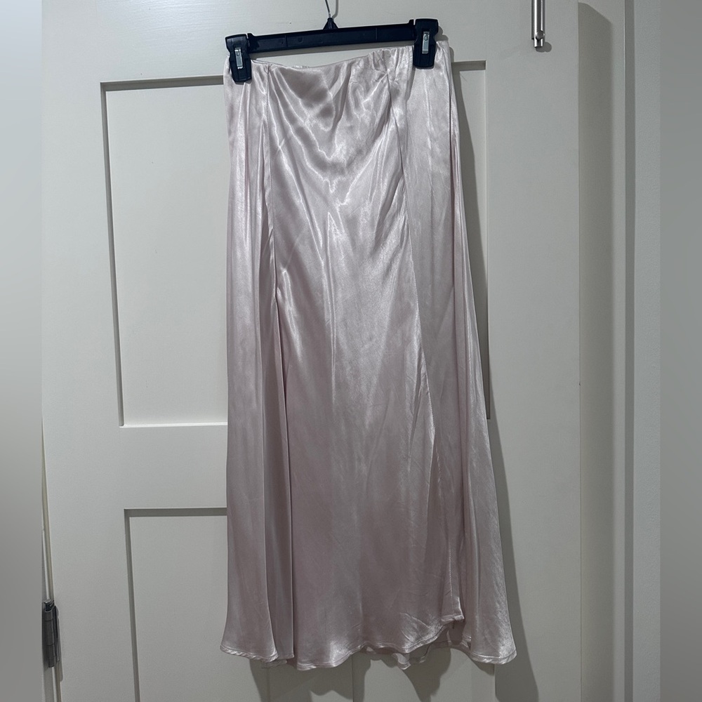 H&M Champagne Slip Skirt with Slit